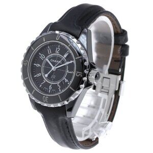 CHANEL J12 H0680 Black ceramic date black Dial Quartz Ladies Watch_843926